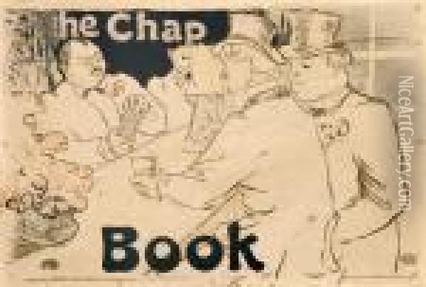 Irish American Bar, Rue Royale - The Chap Book Oil Painting - Henri De Toulouse-Lautrec