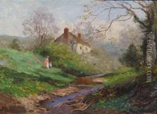 Spring Time In Worcestershire Oil Painting - John Bates Noel