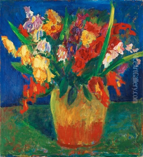 Gladiolus Oil Painting - Ivan Ivarson