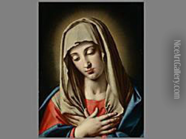 Madonna Oil Painting - Giovanni Battista Salvi