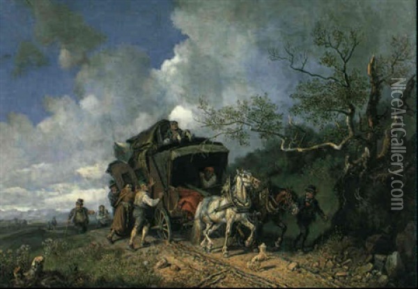 Reise Mit Hindernissen Oil Painting - Heinrich Buerkel