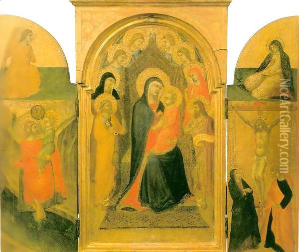 Madonna and Child with Saints Oil Painting - Pietro Lorenzetti