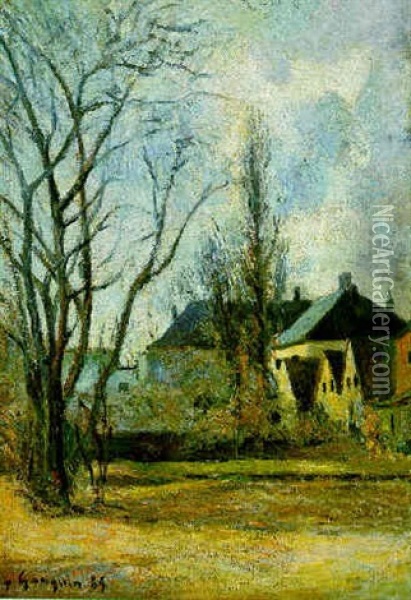 Paysage D'hiver A Copenhague Oil Painting - Paul Gauguin