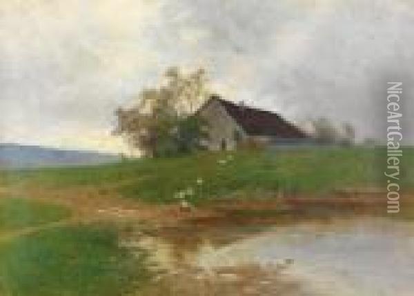 Akademie Unter Ed. V. Lichtenfels Oil Painting - Ferdinand Brunner