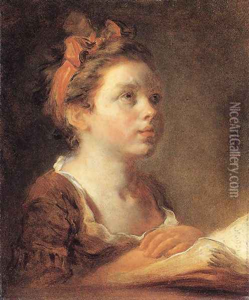 A Young Scholar 1775-78 Oil Painting - Jean-Honore Fragonard