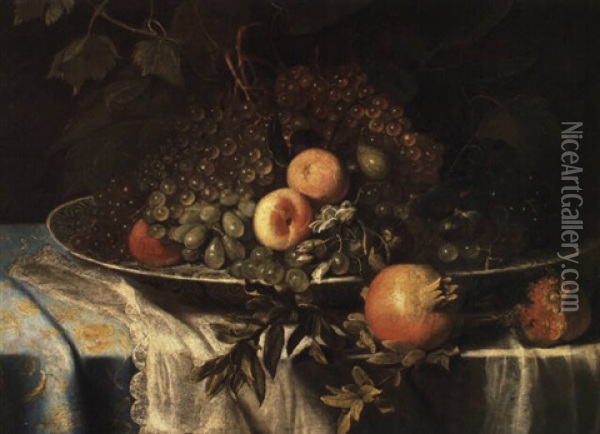 Nature Morte Aux Pieces D'orfevrerie Et Instruments De Musique Oil Painting - Edward Collier