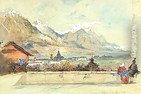 Vue D'Innsbruck Oil Painting - Louis Gallait