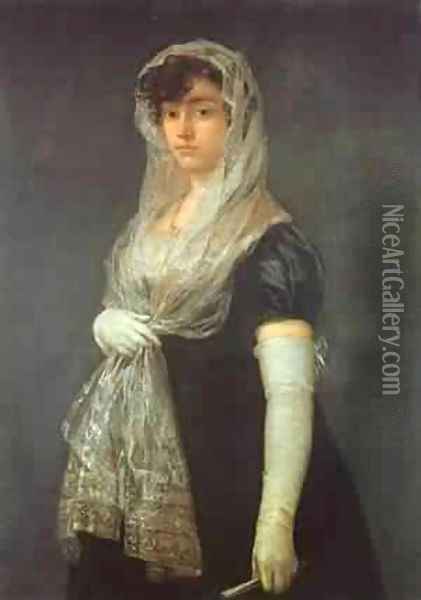 The Booksellers Wife 1805-08 Oil Painting - Francisco De Goya y Lucientes