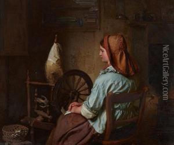 The Letter Oil Painting - John Faed