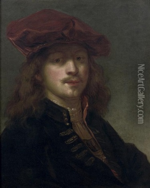 Portrait D'homme A La Maniere De Rembrandt Oil Painting - Philip Mercier