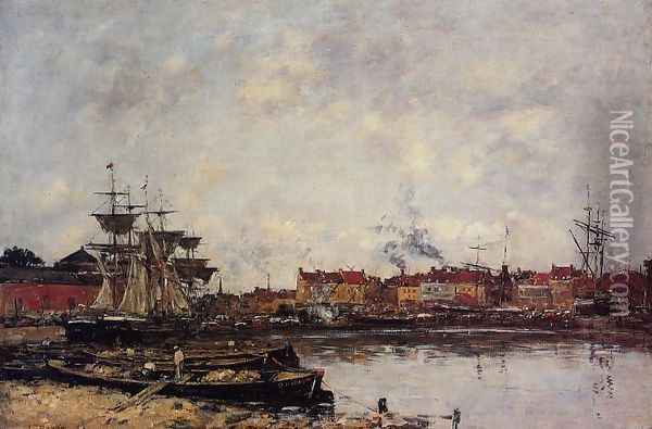 Dunkirk, the Inner Port Oil Painting - Eugene Boudin
