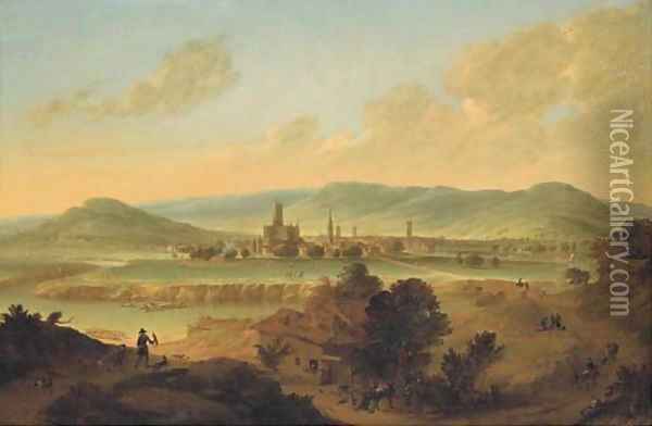 View of Gloucester, from the north-west Oil Painting - Johannes Vorsterman