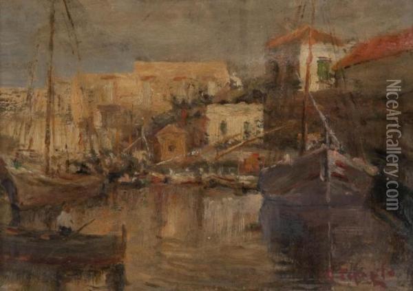 Porto Oil Painting - Gaetano Esposito