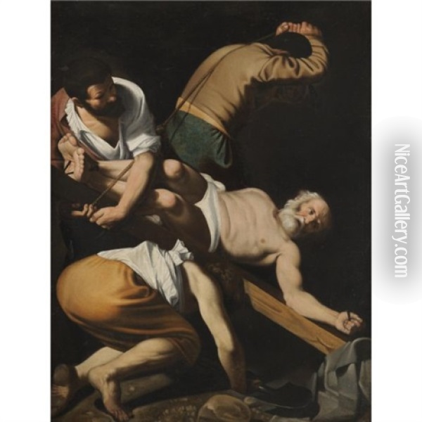 The Crucifixion Of Saint Peter Oil Painting -  Caravaggio
