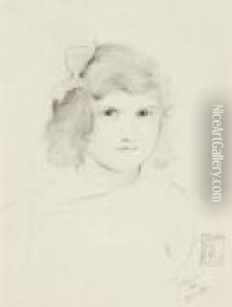 Etude Pour Un Portrait D'enfant Oil Painting - Fernand Khnopff