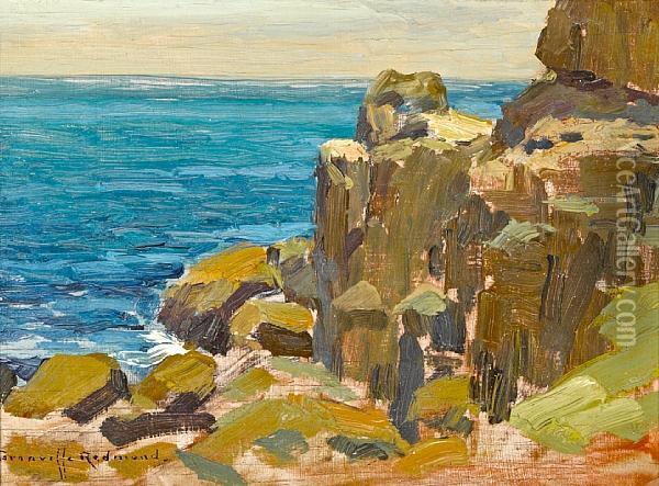 Rocky Cliffs, Catalina Island Oil Painting - Granville Redmond