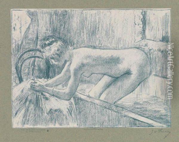 La Sortie De Bain Oil Painting - Edgar Degas
