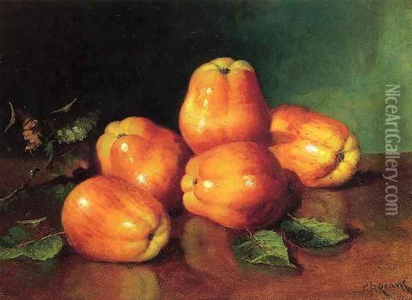 Apples and Fox Grapes Oil Painting - Carducius Plantagenet Ream
