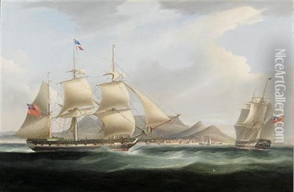 The Jessie In Table Bay Oil Painting - William John Huggins