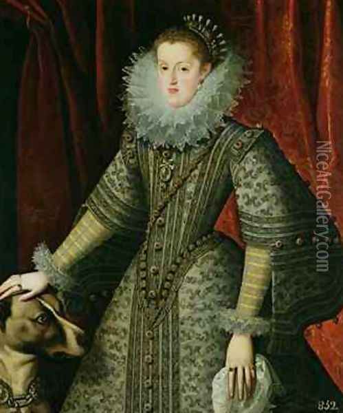 Queen Margarita of Austria Oil Painting - Bartolome Gonzalez