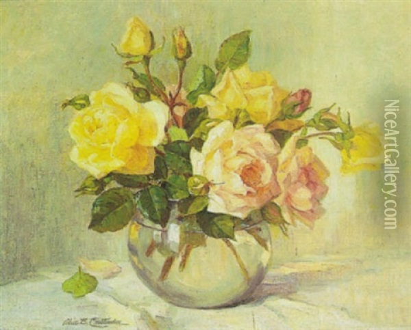 Roses Oil Painting - Alice Brown Chittenden