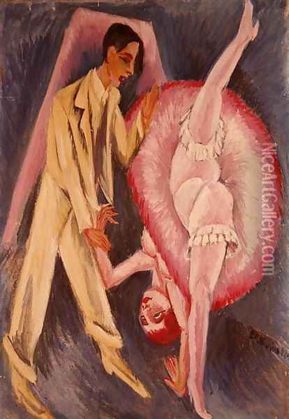 Dancing Couple Oil Painting - Ernst Ludwig Kirchner