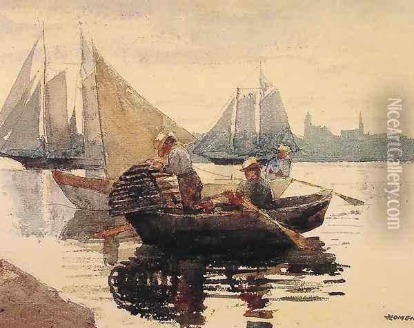 The Lobster Pot Oil Painting - Winslow Homer