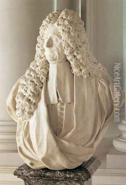 Bust of Jacobus Franciscus van Caverson Oil Painting - Michiel Vervoort the Elder