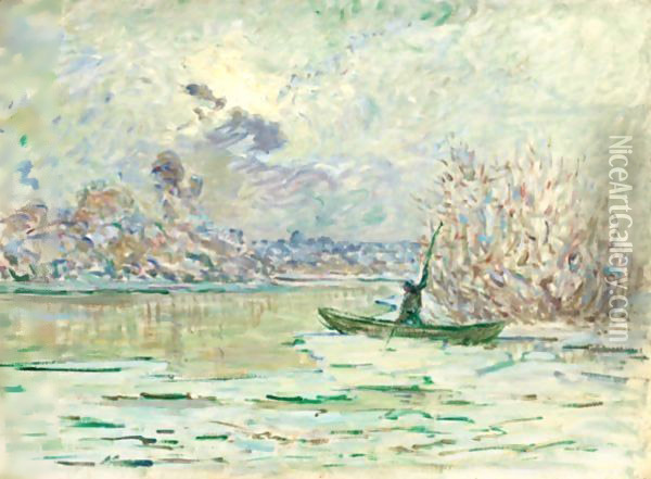 L'Hiver, Pres De Lavacourt Oil Painting - Claude Oscar Monet