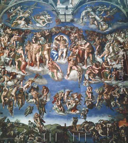 Last Judgment Oil Painting - Michelangelo Buonarroti