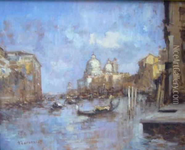 Venise. Oil Painting - Andrea Tavernier