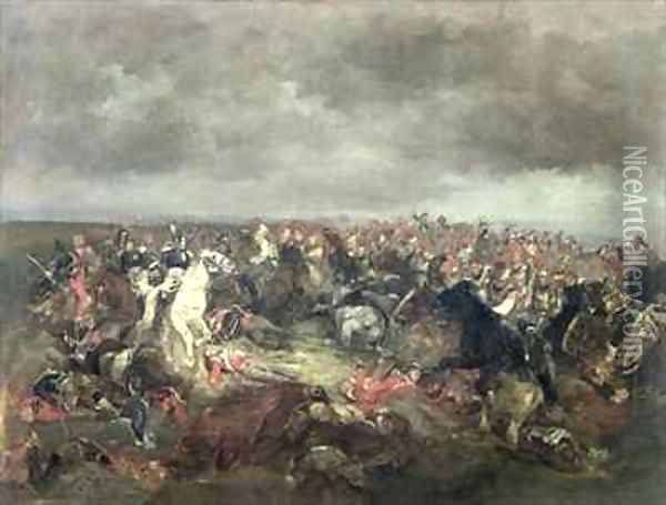 Marshal Ney 1769-1815 at Waterloo Oil Painting - Henri-Louis Dupray