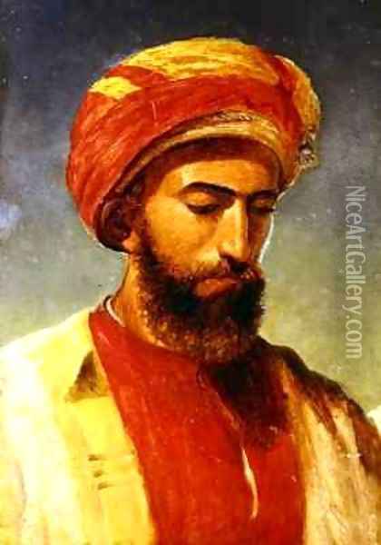 Portrait of a Man in a Turban Oil Painting - William Gale