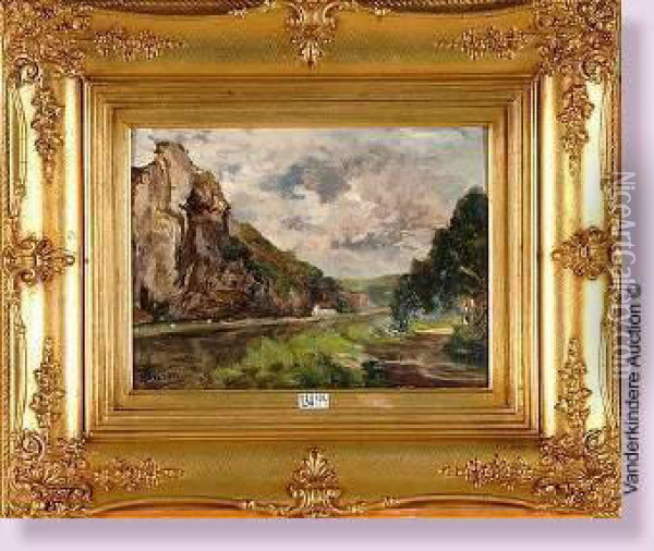 La Vallee De La Meuse Oil Painting - Theodore Baron
