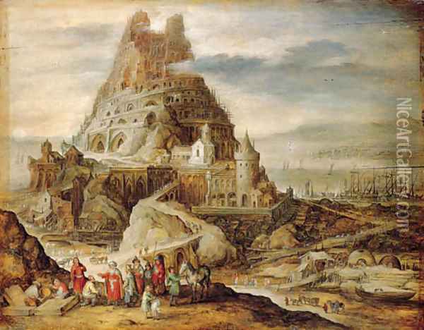 The Tower of Babel Oil Painting - Jan Brueghel the Younger