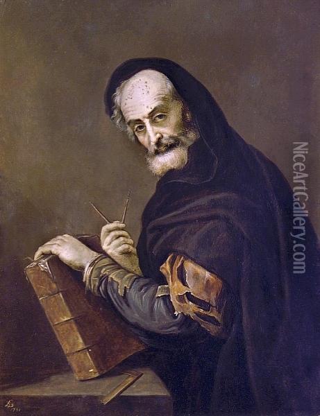 Portrait Of A Scholar Oil Painting - Bernardjr Goupy Iii Lens