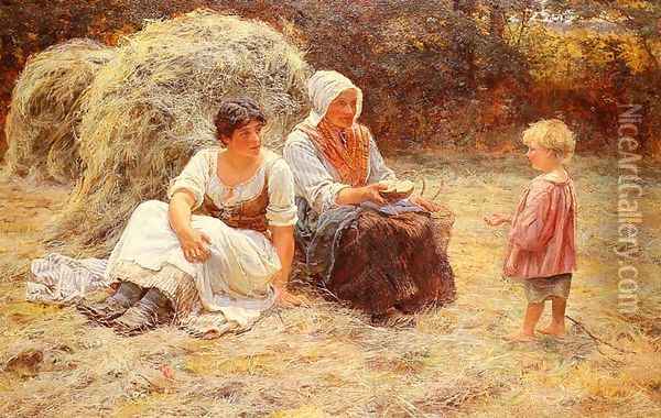 Midday Rest Oil Painting - Frederick Morgan