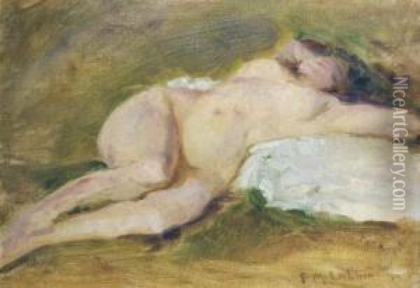 Nude Study Oil Painting - Frederick McCubbin