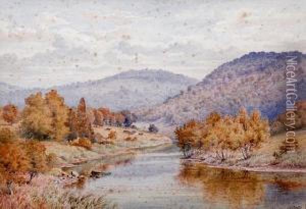 A Bend In The River Oil Painting - Frederick John Snell