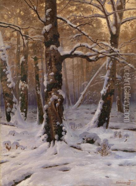 Winter Morning Oil Painting - Gevorg Bashindzhagyan