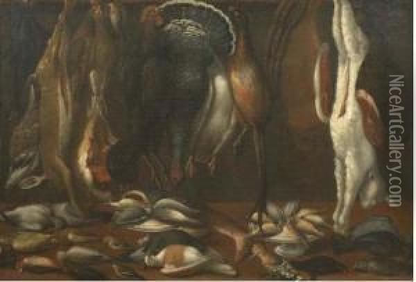 Natura Morta Con Animali Oil Painting - (Jacopo Chimenti) Empoli