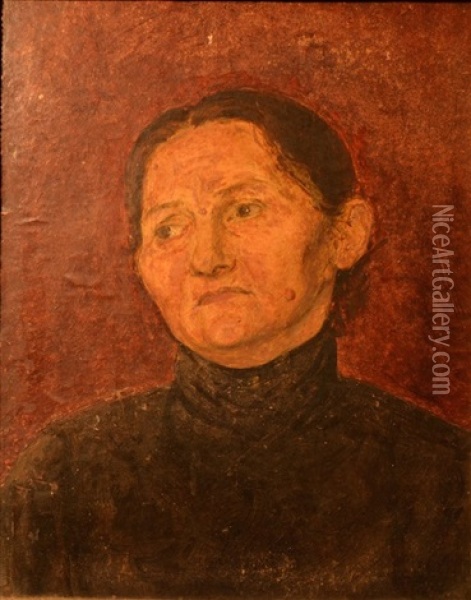 Sister's Portrait Oil Painting - Efim M. Cheptsov