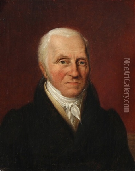Portrait Of J. J. Petzholdt (1766-1836) Oil Painting - Johann Ludwig Gebhard Lund
