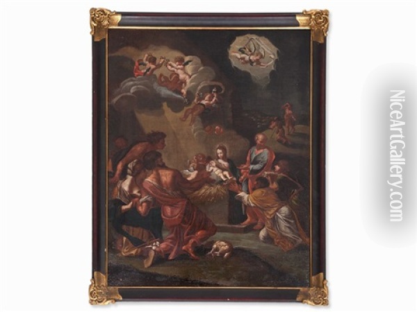 Adoration Of The Shepherds Oil Painting - Carlo Maratta