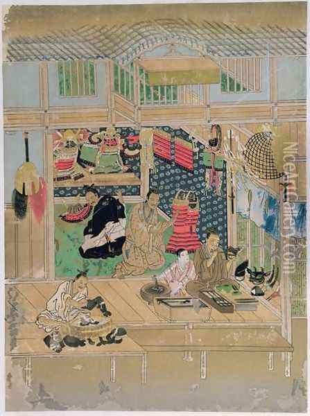 The Armourers Oil Painting - Kano, Yoshinobu (Eino)