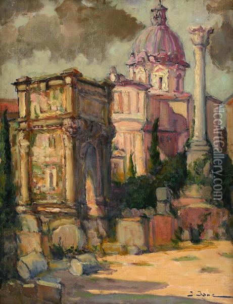 Ruins Of The Eternal City Oil Painting - Isac Ioan