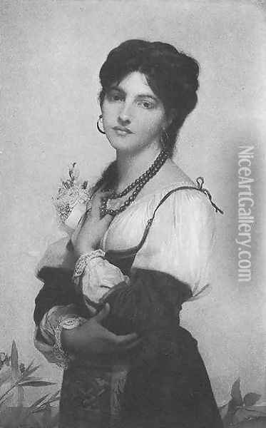 A Bride Of Sorrento Oil Painting - Jules Joseph Lefebvre