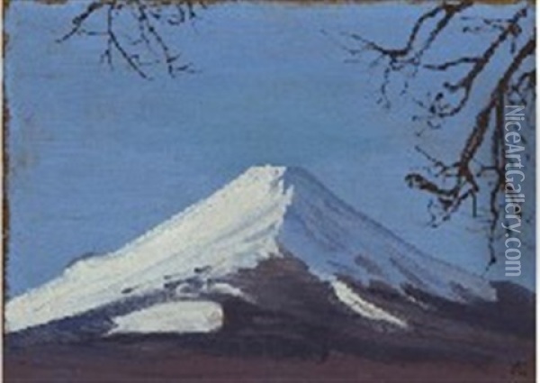 Mt.fuji Oil Painting - Kanae Yamamoto