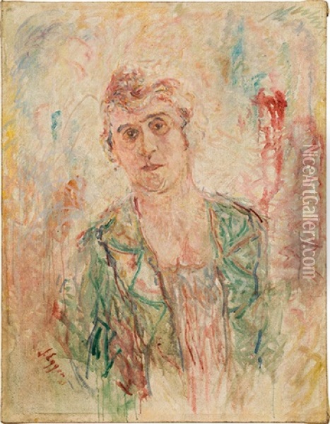 Portrait Of Madame Clemenceau Oil Painting - Jean Hans Egger