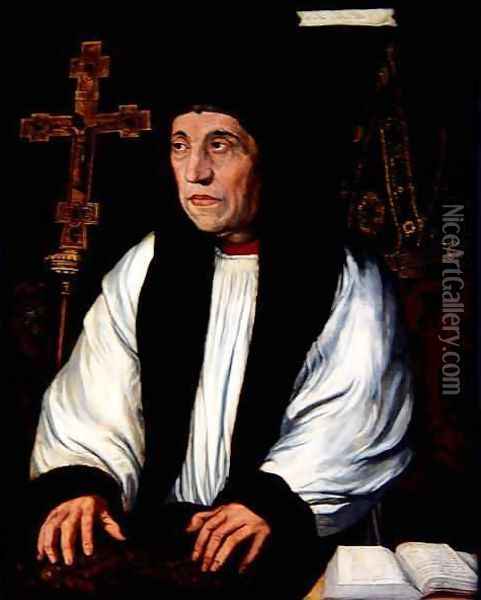 William Warham Archbishop of Canterbury Oil Painting - Hans Holbein the Younger